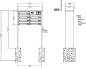 Preview: RENZ Briefkastenanlage freistehend, Tetro, Edelstahl V4A, Kastenformat 370x110x270mm, mit Klingel - & Lichttaster und Vorbereitung Gegensprechanlage, 7-teilig